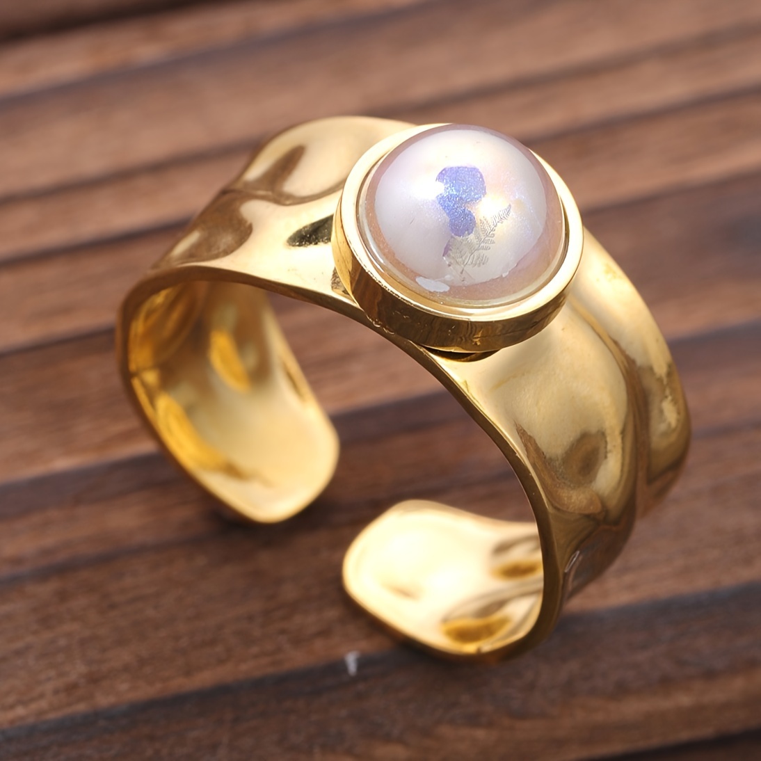 Summer Chunky Stainless Steel Ring Women Accessories